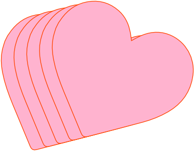 corazones rosa